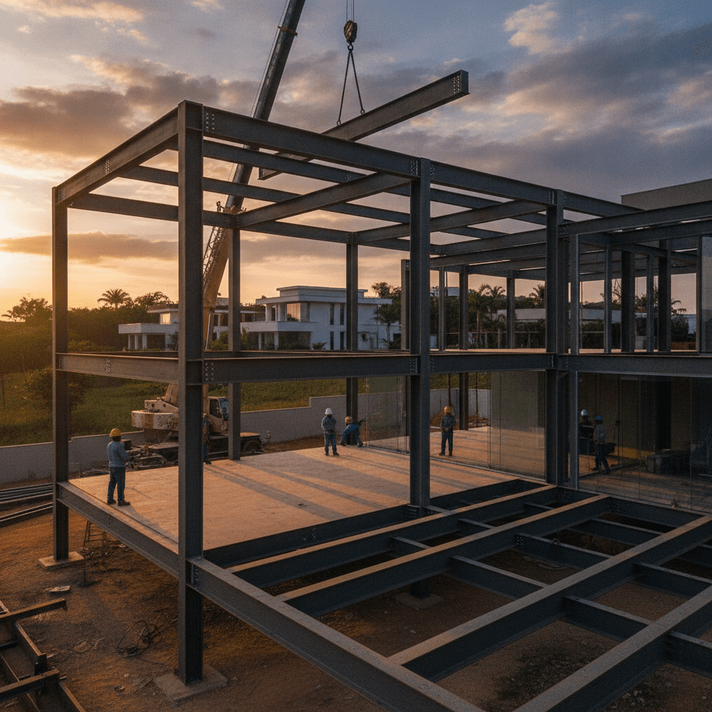 Estrutura metálica residencial de alto padrão: por que o aço vence