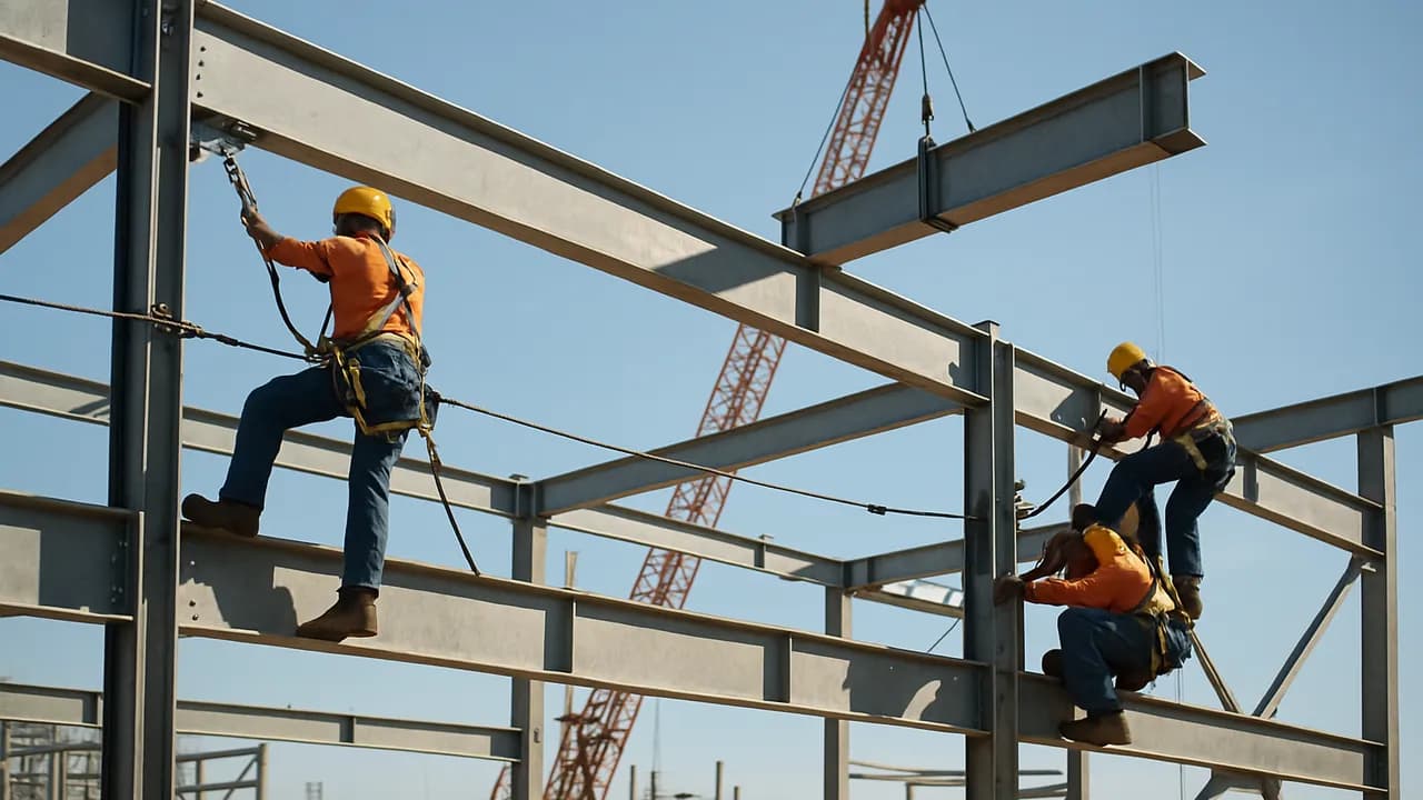 Segurança na Montagem de Estruturas Metálicas: Guia Técnico NR-18, NR-35 e NBR 8800
